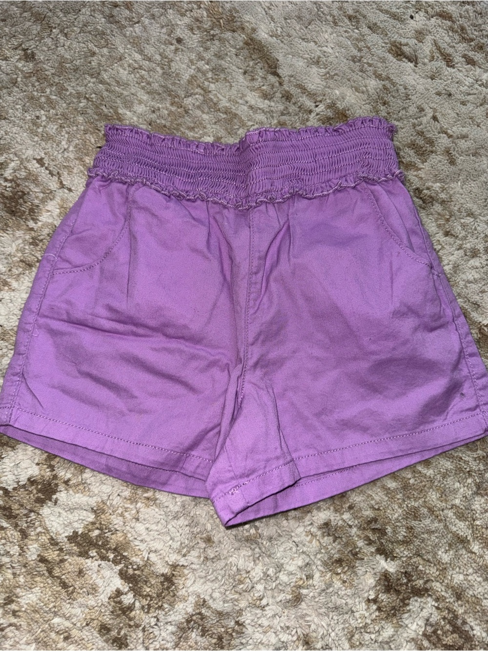 Garanimals Lavender Smocked-Waist Cotton Shorts